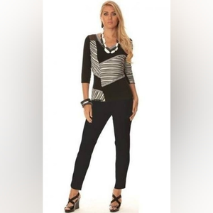 Lior Paris‎ 'Lize' Black Classic Fit Strait Pant. Women's Size T1 (2/4).